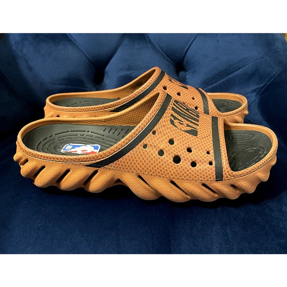Crocs NBA Echo Slide Basketball Sandals Sienna Unisex Men's Sz  9 Wom Sz 11